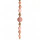 Fashion strung beads, gold color blush