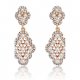 Women crystal earrings, pearls, cubic zirconia titanium steel, silver