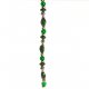 Fashion strung beads, emerald