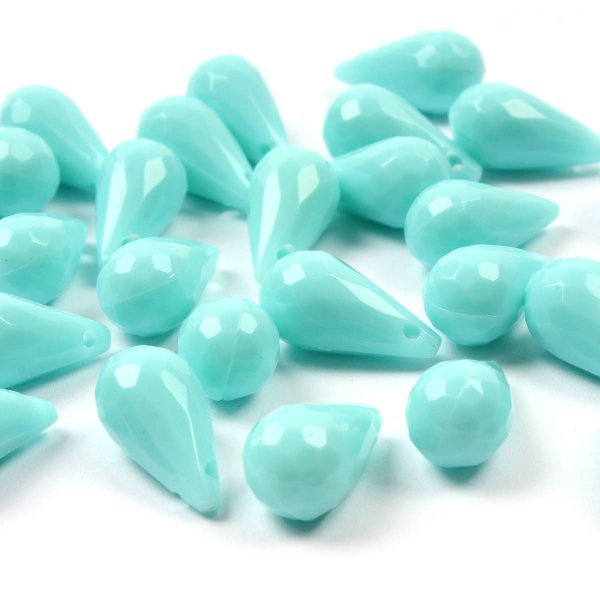 Light blue plastic beads 100 g