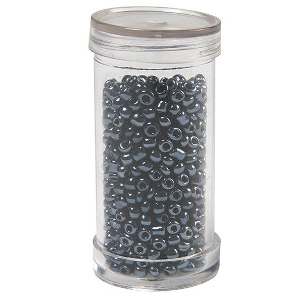 Seed beads, gun Grey- size 8