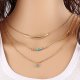 Women layered necklace turquoise necklace elegant fashion jewelry necklace