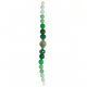 Fashion strung beads, graded green