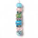 Fashion strung beads, light blue pink Mix- 9PC