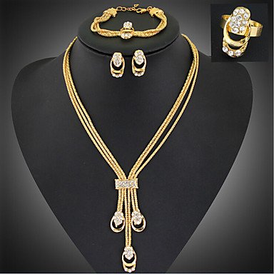 Jewelry Set Ladies Luxury Retro Party Chain/Chain European Cubic Zirconia Imitation Diamond Earrings Jewelry Party Special occas