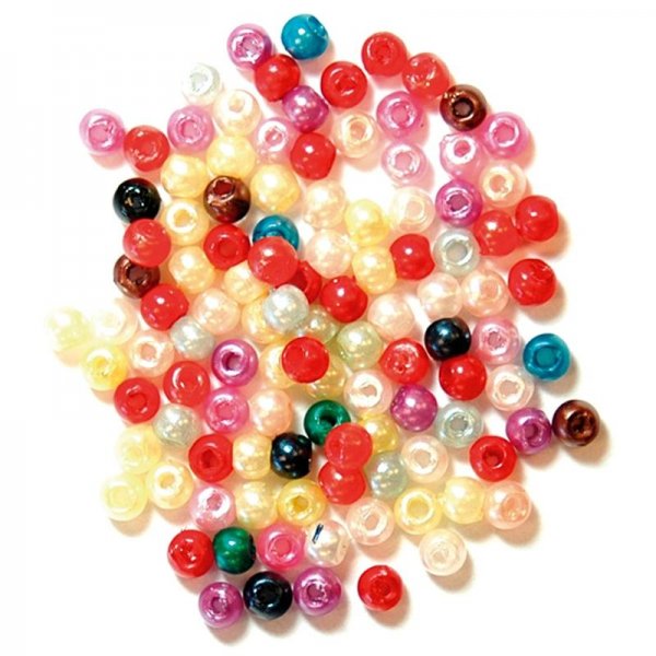 Multicolor pearl beads 3 mm 7 g