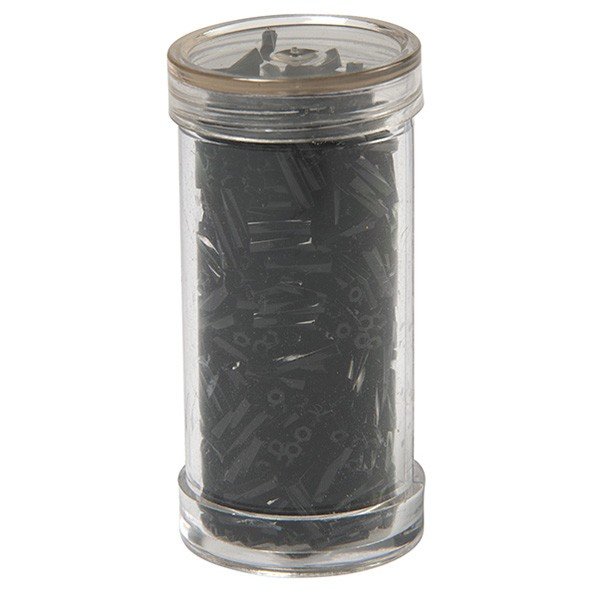 Bugle beads, Black - 12 mm