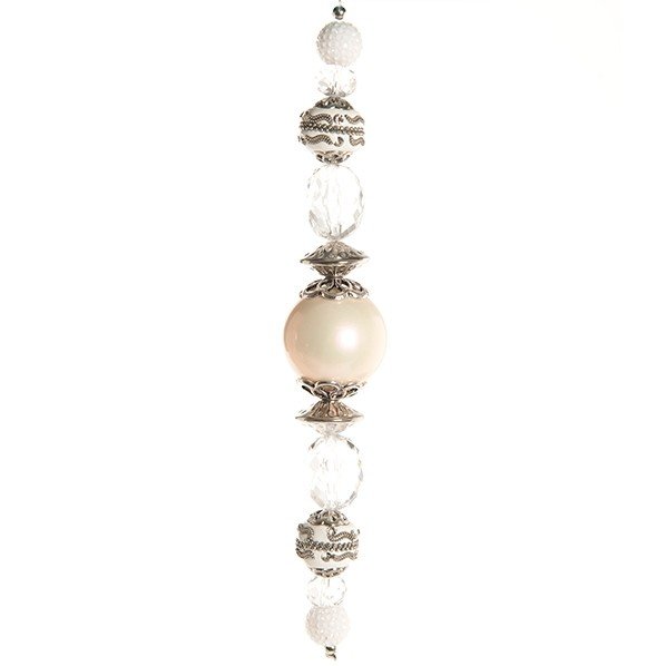 Fashion strung beads, pearl white world