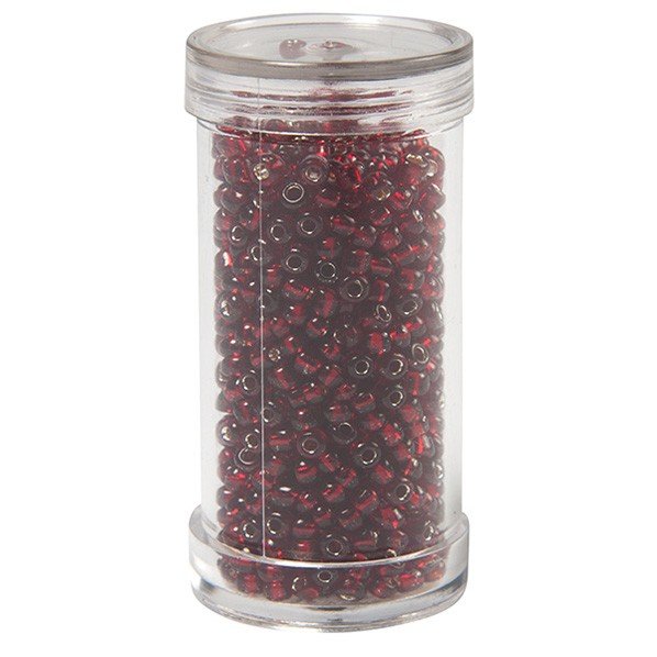 Seed beads, red, Size 8