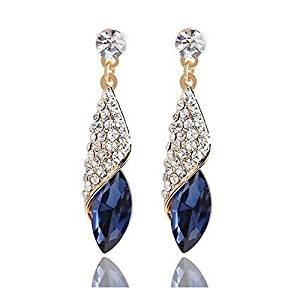 Fashion women rhinestone drop earrings crystal jewelry statement earrings elegant charm