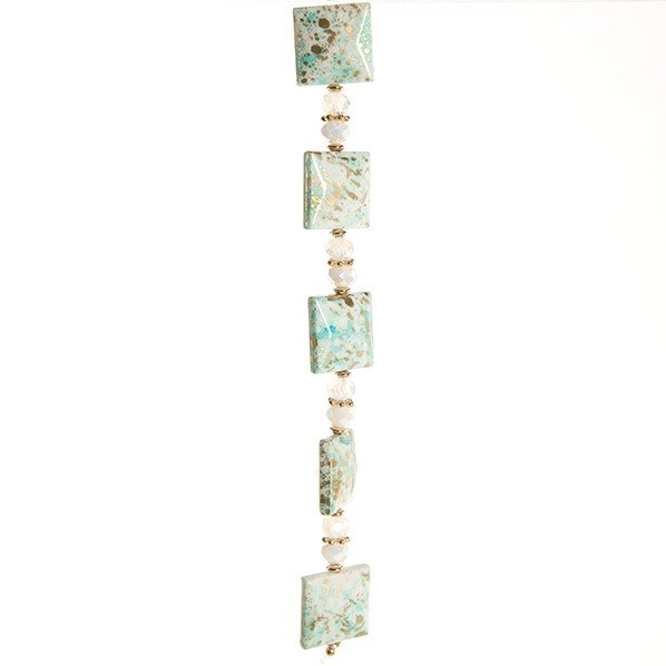 Fashion strung beads, turquoise Square