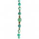 Fashion strung beads, turquoise cotton cover