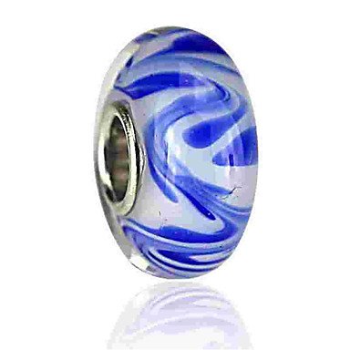 Blue glass beads alloy DIY jewelry ball 0.2 cm DIY bracelets necklaces