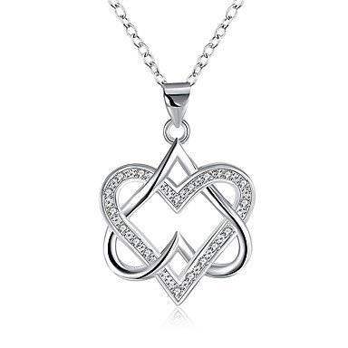 Cubic zirconia pendant necklace double female small zircon necklace