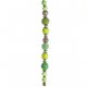 Fashion strung beads, rhodium mint