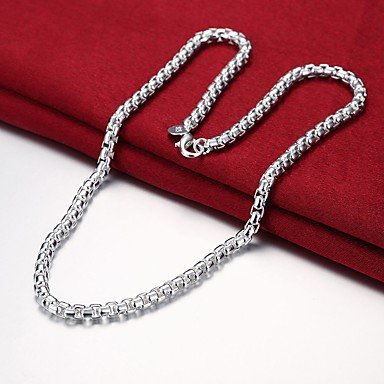 Men single-chain necklace sterling silver necklaces jewelry simple everyday