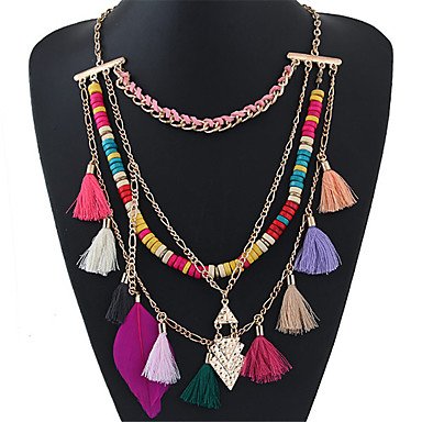 Tassel-layered necklace women necklace jewelry