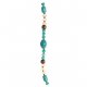 Fashion strung beads, blue mussels stone