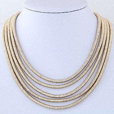 Stardust layered necklace women fashion jewelry chain