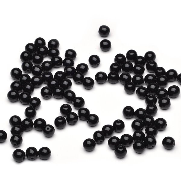 Unlimited beads black beads 6mm 80 pack