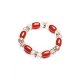 Red agate beads crystal bracelet