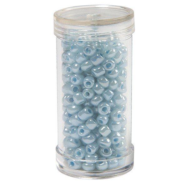 Seed beads, pearl blue - Size 6