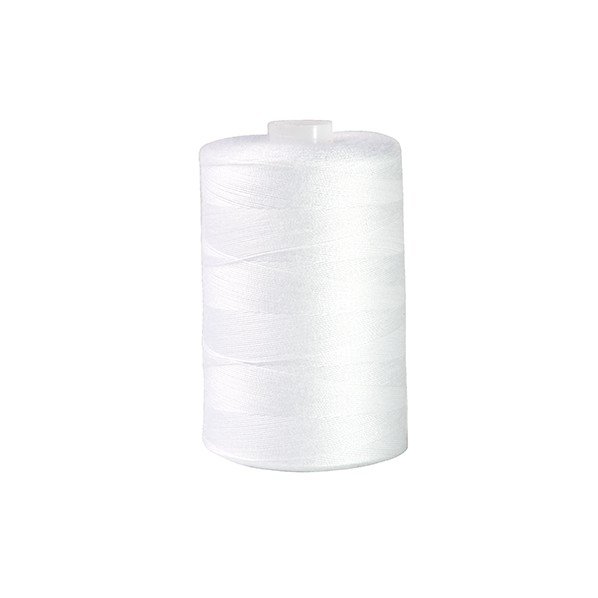 Polyester thread, White, one thousand meters