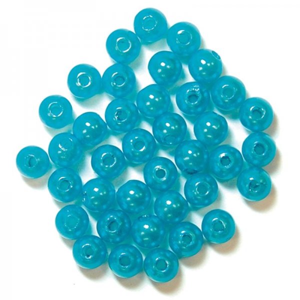 Blue Pearl jewelry glass beads 8mm package of 65