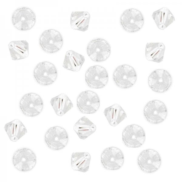 Crystal transparent beads double cone