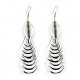 Women earrings, titanium steel, silver