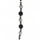 Fashion strung beads, seed beads covered with black silver