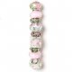 Fashion strung beads, light pink, 9PC