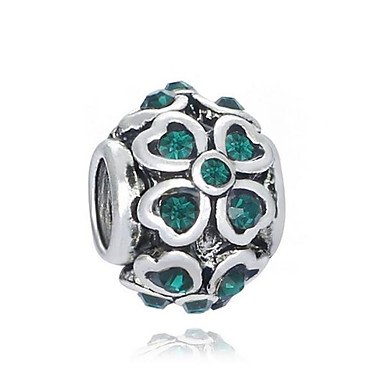 DIY jewelry an alloy beads imitation diamonds White Green ball 0.2 cm DIY bracelets necklaces