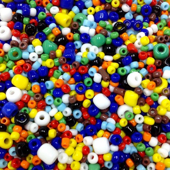 Seed beads, opaque Mix-50 Ke